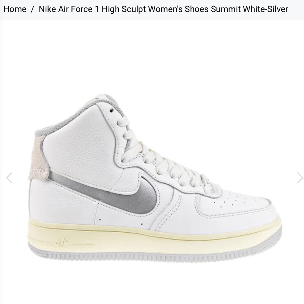 Nike Air Force 1 High Sculpt Women's Sneakers - White and Gray